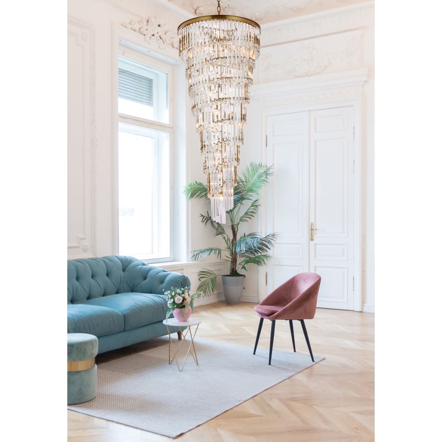 Elegant Lighting Sydney 35 Light 30" Wide Crystal Waterfall Chandelier