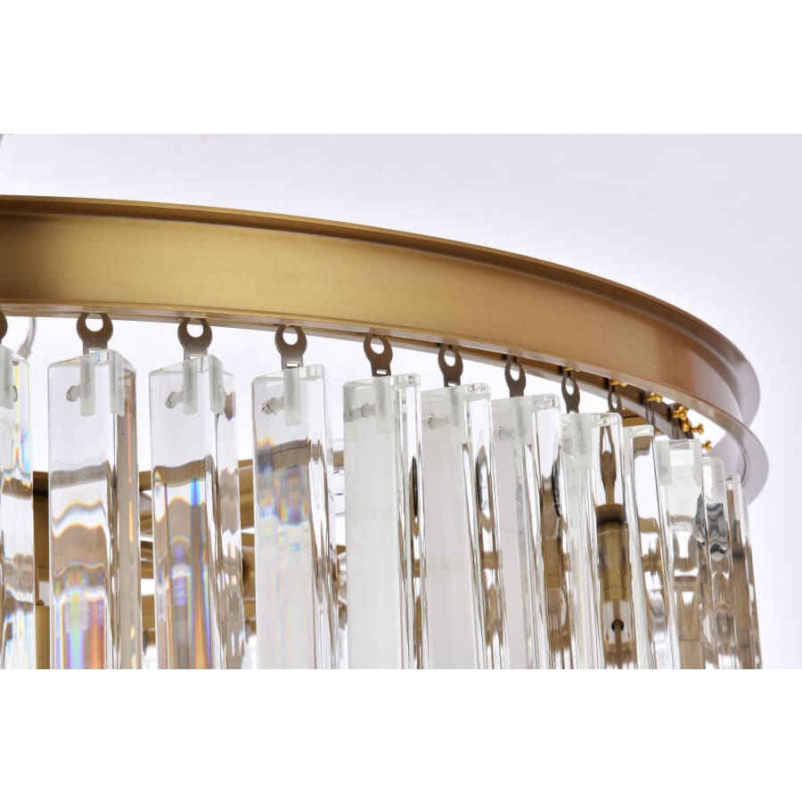 Elegant Lighting Sydney 35 Light 30" Wide Crystal Waterfall Chandelier