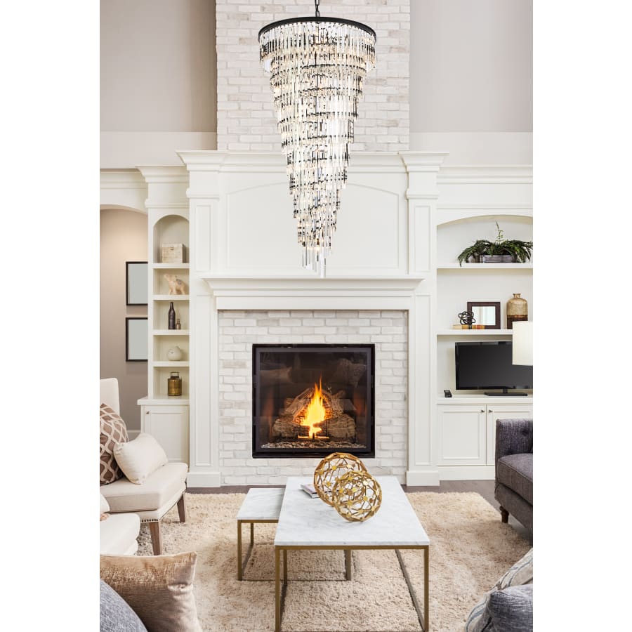 Elegant Lighting Sydney 42 Light 37" Wide Crystal Waterfall Chandelier