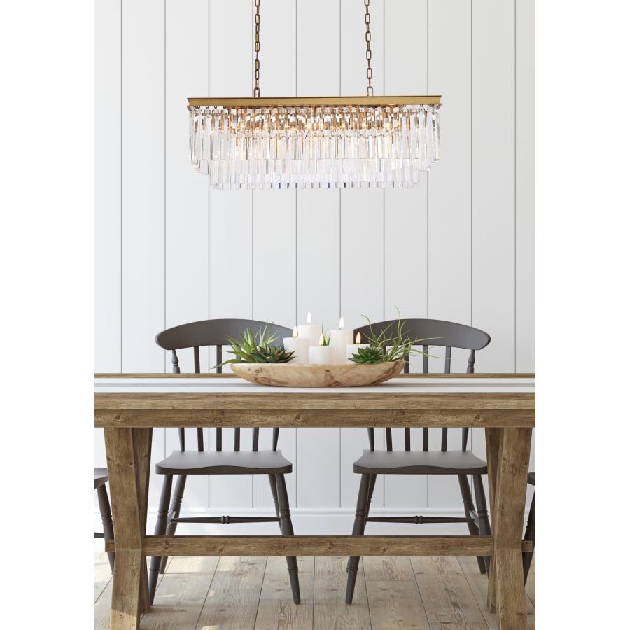 Elegant Lighting Sydney 12 Light 40" Wide Crystal Waterfall Chandelier