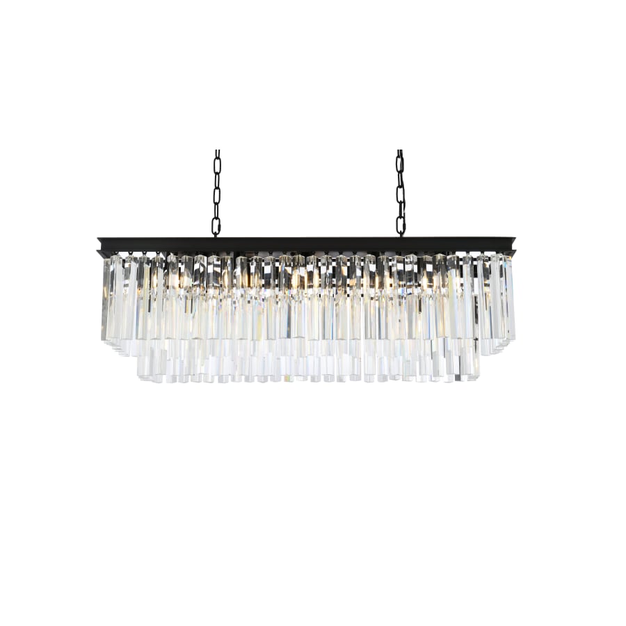 Elegant Lighting Sydney 12 Light 40" Wide Crystal Linear Chandelier with Clear Royal Cut Crystals
