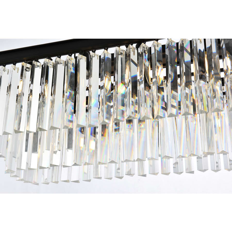 Elegant Lighting Sydney 12 Light 40" Wide Crystal Linear Chandelier with Clear Royal Cut Crystals