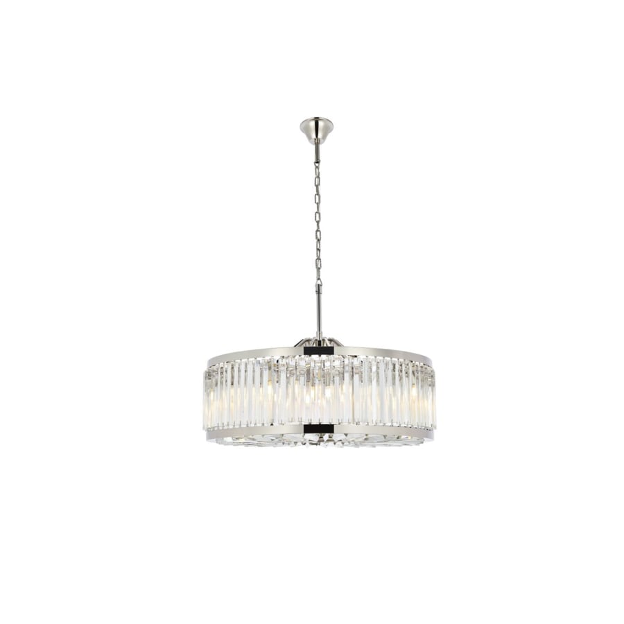 Elegant Lighting Chelsea 10 Light 36" Wide Crystal Drum Chandelier with Clear Royal Cut Crystals