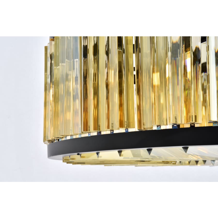 Elegant Lighting Chelsea 10 Light 44" Wide Crystal Drum Chandelier with Golden Teak Royal Cut Crystals