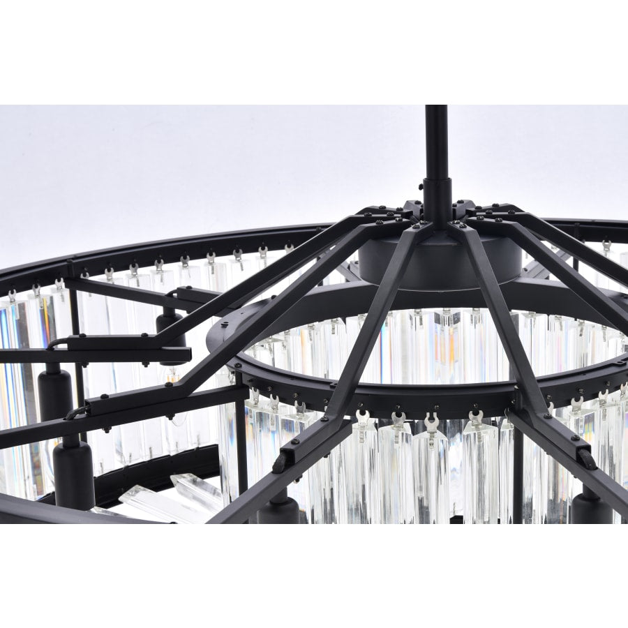Elegant Lighting Chelsea 10 Light 44" Wide Crystal Drum Chandelier with Clear Royal Cut Crystals