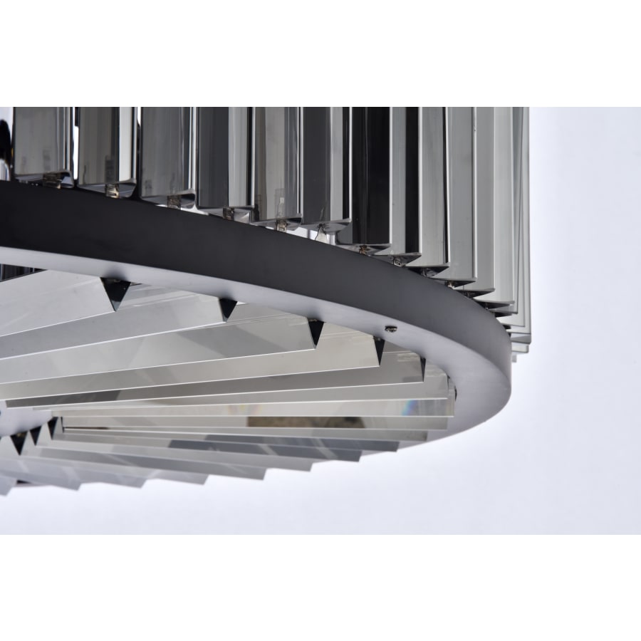 Elegant Lighting Chelsea 10 Light 44" Wide Crystal Drum Chandelier with Silver Shade Royal Cut Crystals