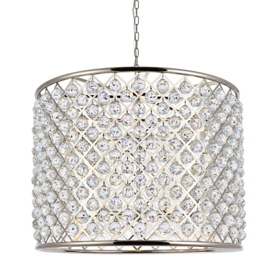 Elegant Lighting Madison 12 Light 36" Wide Crystal Drum Chandelier with Clear Royal Cut Crystals