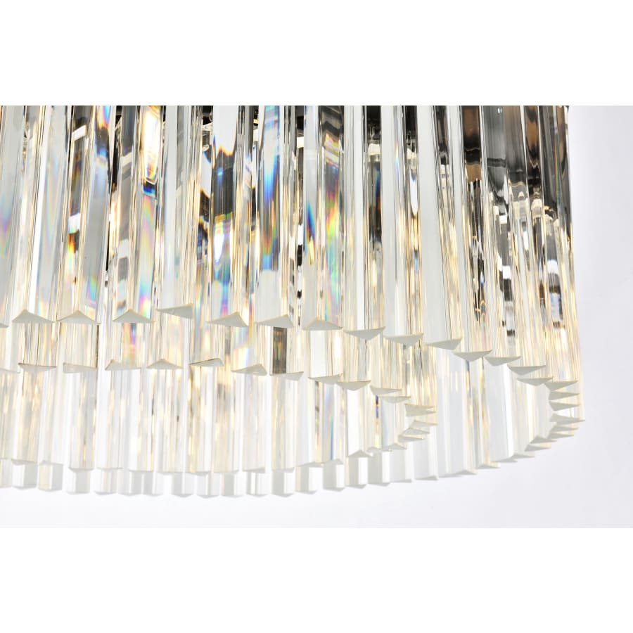 Elegant Lighting Sydney 8 Light 32" Wide Flush Mount Drum Ceiling Fixture with Clear Royal Cut Crystals
