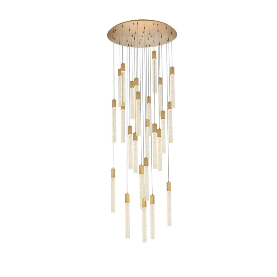 Elegant Lighting Weston 25 Light 42" Wide LED Crystal Multi Light Pendant with Clear Crystal Accents