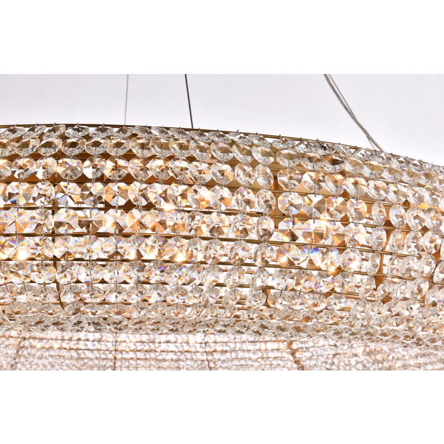 Elegant Lighting Paris 20 Light 52" Wide Crystal Ring Chandelier with Clear Royal Cut Crystals