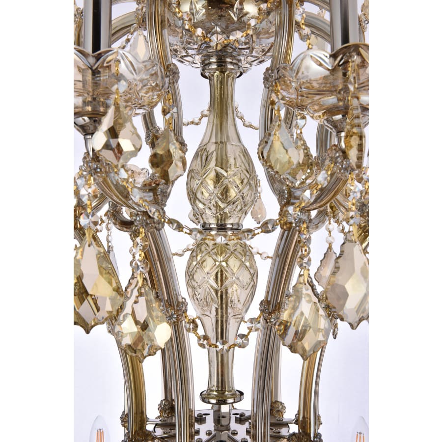 Elegant Lighting Maria Theresa 36 Light 46" Wide Crystal Chandelier with Golden Teak Royal Cut Crystals