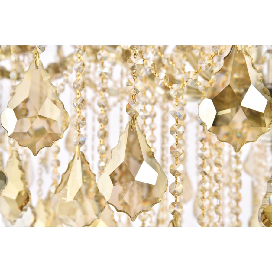 Elegant Lighting Maria Theresa 61 Light 54" Wide Crystal Chandelier with Golden Teak Royal Cut Crystals