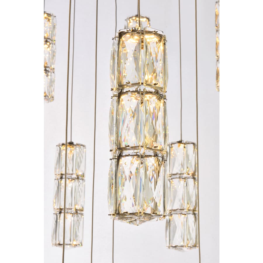 Elegant Lighting Polaris 25 Light 42" Wide LED Crystal Chandelier