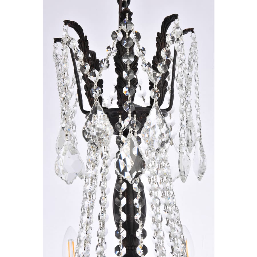 Elegant Lighting Rosalia 8 Light 24" Wide Crystal Chandelier with Golden Teak Royal Cut Crystals