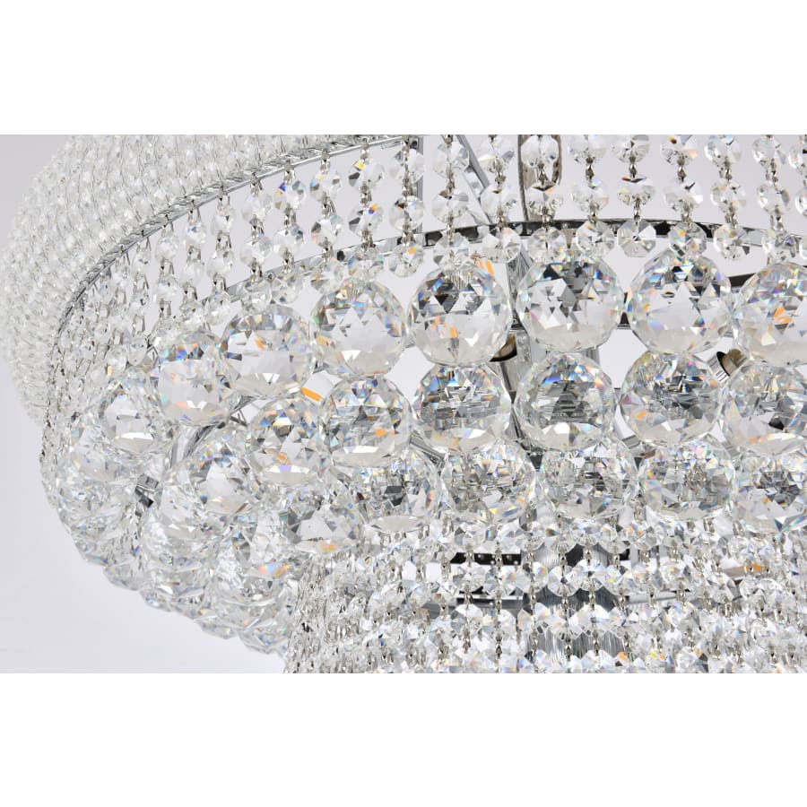 Elegant Lighting Primo 28 Light 36" Wide Crystal Empire Chandelier with Clear Royal Cut Crystals
