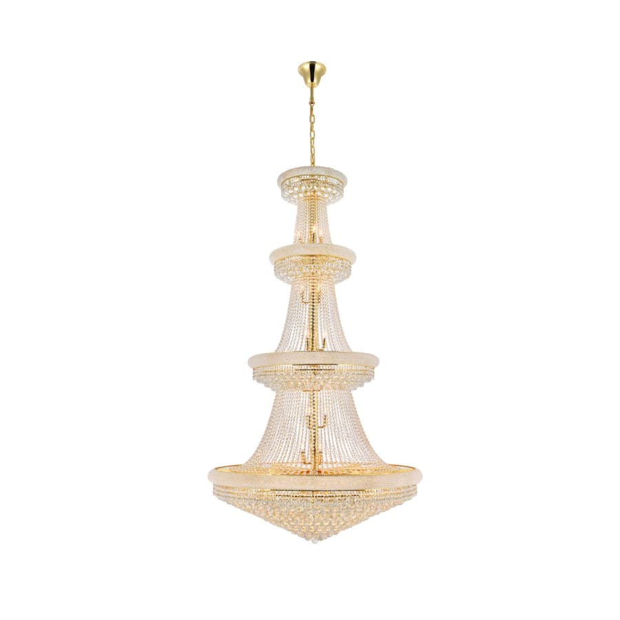 Elegant Lighting Primo 42 Light 48" Wide Crystal Empire Chandelier with Clear Royal Cut Crystals