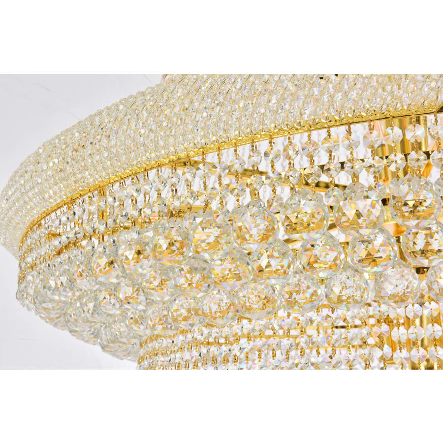 Elegant Lighting Primo 56 Light 62" Wide Crystal Empire Chandelier with Clear Royal Cut Crystals