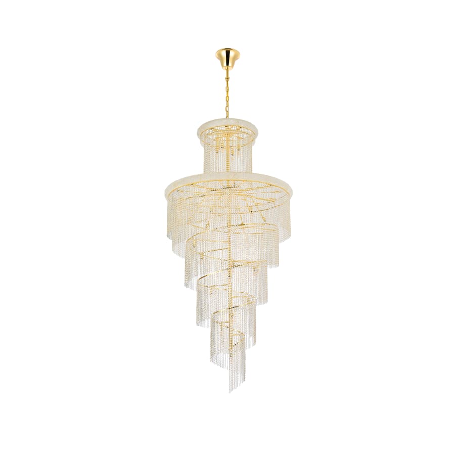 Elegant Lighting Spiral 41 Light 48" Wide Crystal Chandelier with Clear Royal Cut Crystals