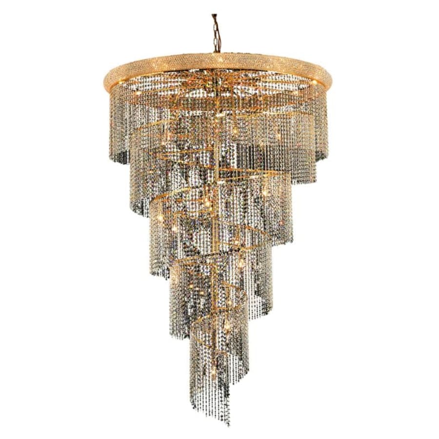 Elegant Lighting Spiral 29 Light 48" Wide Crystal Chandelier with Clear Royal Cut Crystals