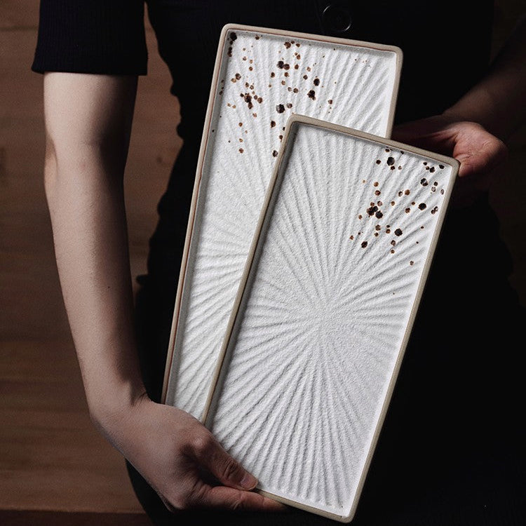 Emberline Hand-Painted Rectangular Plate