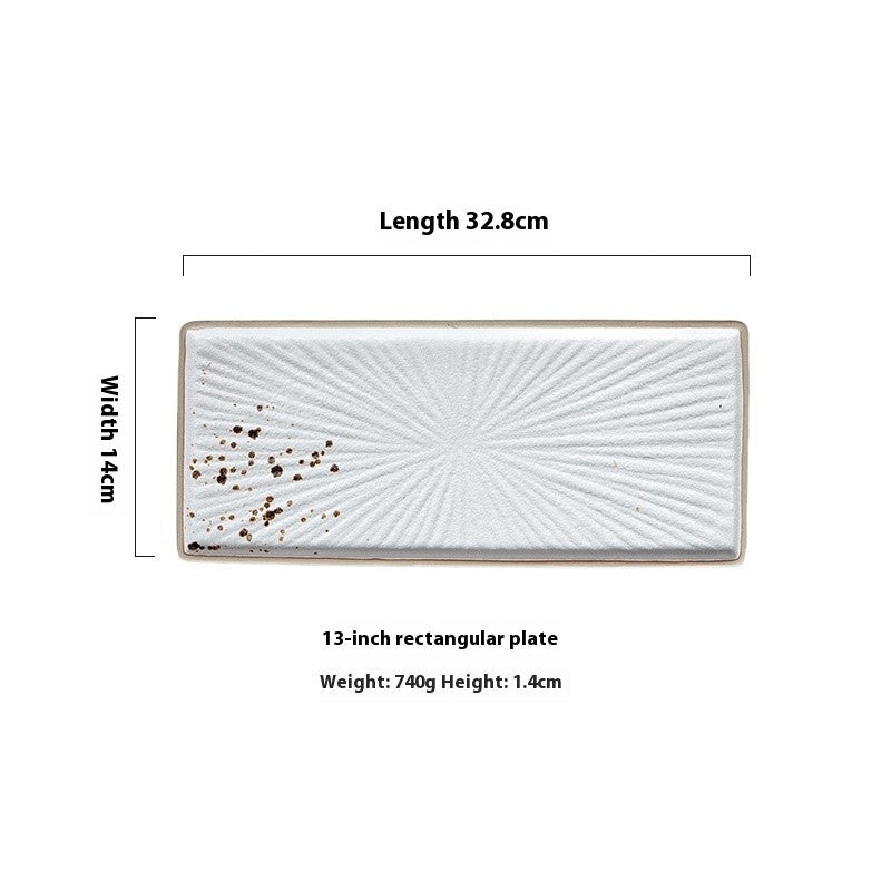 Emberline Hand-Painted Rectangular Plate