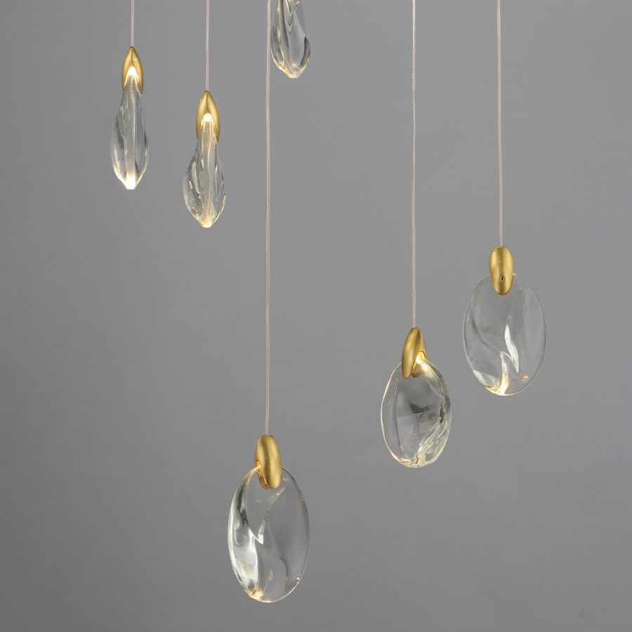 ET2 Pebble 22 Light 22" Wide LED Suspension Multi Light Pendant