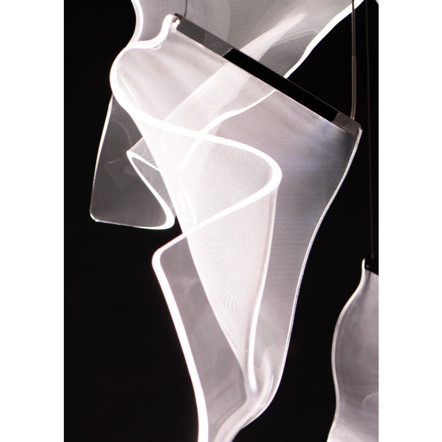 ET2 Rinkle 28" Wide LED Multi Light Abstract Pendant
