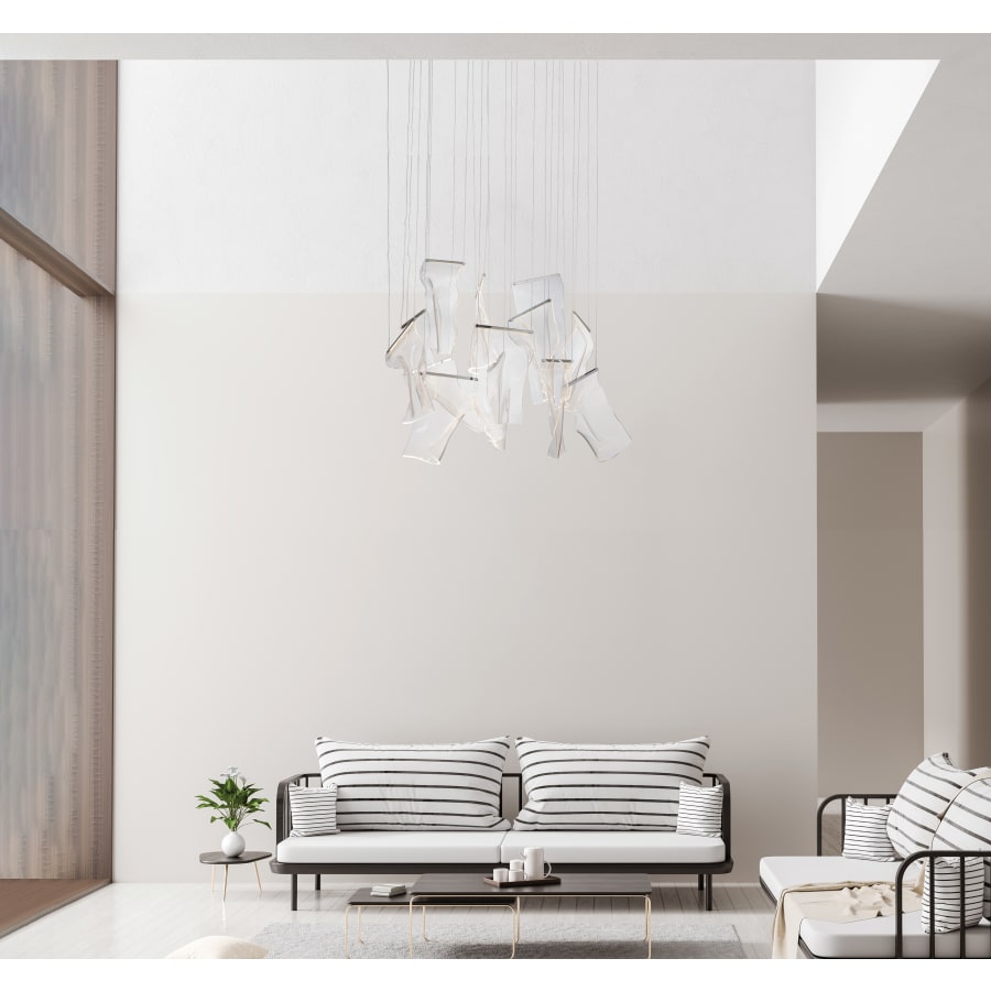 ET2 Rinkle 28" Wide LED Multi Light Abstract Pendant