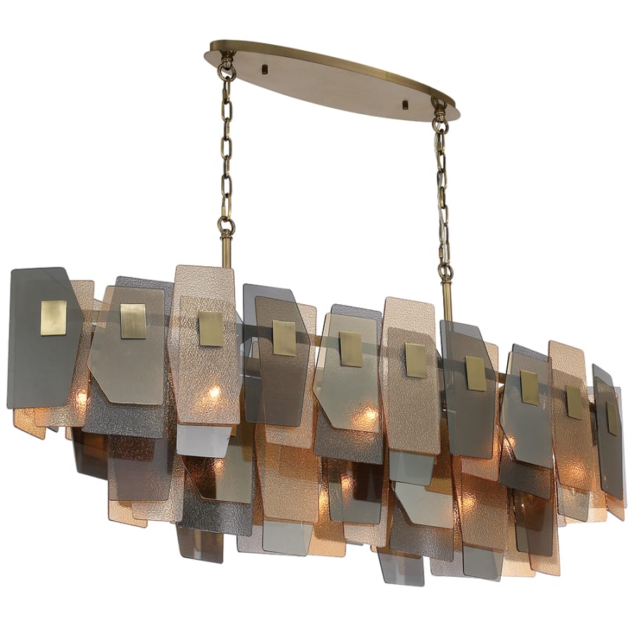 Eurofase Lighting Cocolina 11 Light 48" Wide Abstract Linear Chandelier