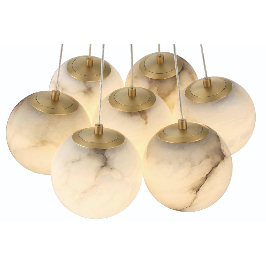Eurofase Lighting Kepler 18" Wide 3000K LED Multi Pendant with Alabaster Shades