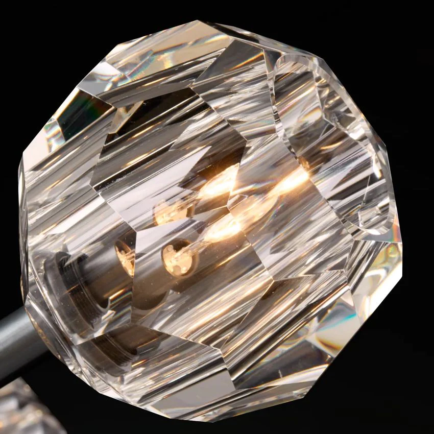Boule De  Crystal Round Cluster Chandelier D 24"