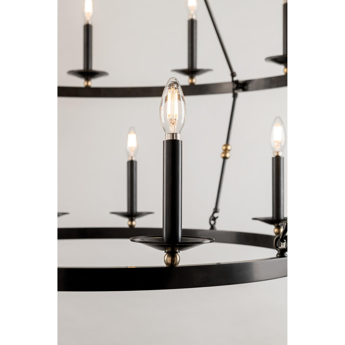 Allendale 20-Light Chandelier in Polished Nickel 46.75L x 46.75W x 38H