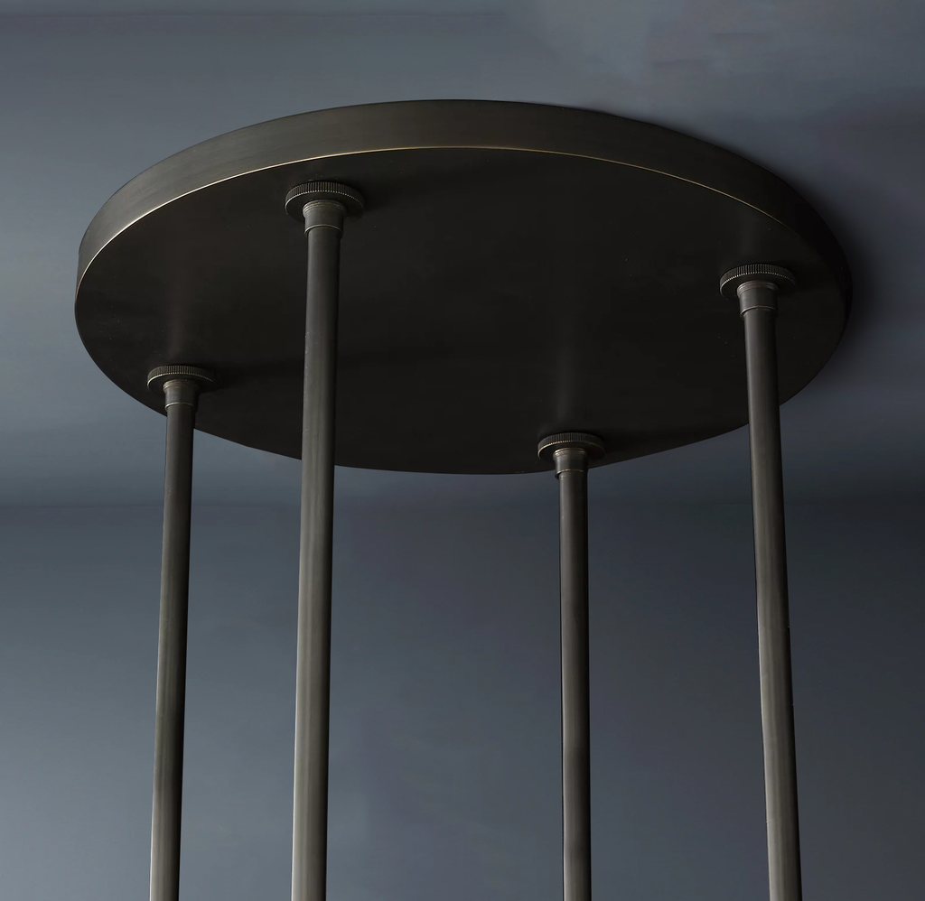 Ravelle Round Minimalist Glass Chandelier 30"
