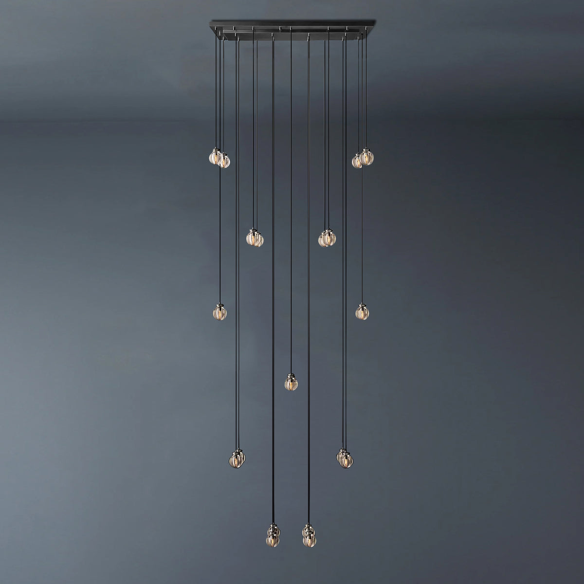 Pearl Linear Living Room Chandelier Vintage Light Fixture 54"