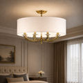 American Brass And Crystal Kensington 8 Light Semi Flush Mount Cp349375