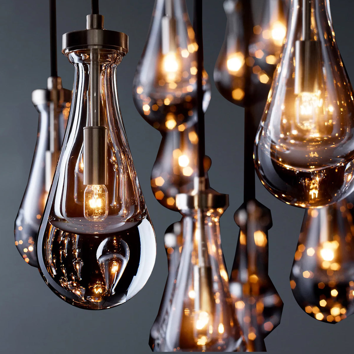 Raindrop Rectangular Chandelier 72"