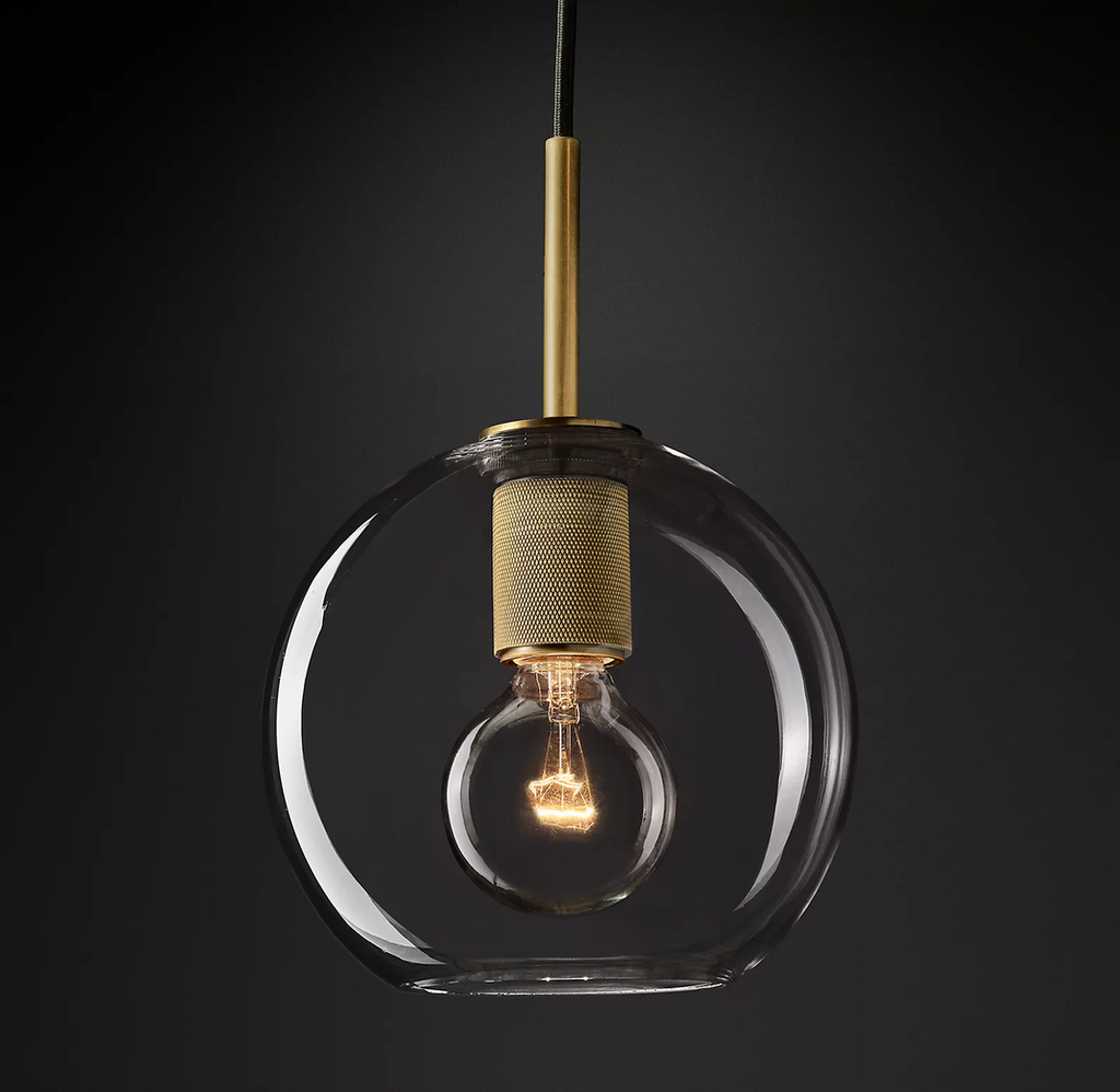 Fulcrum Globe Shade Pendant Light 11" For Living Room