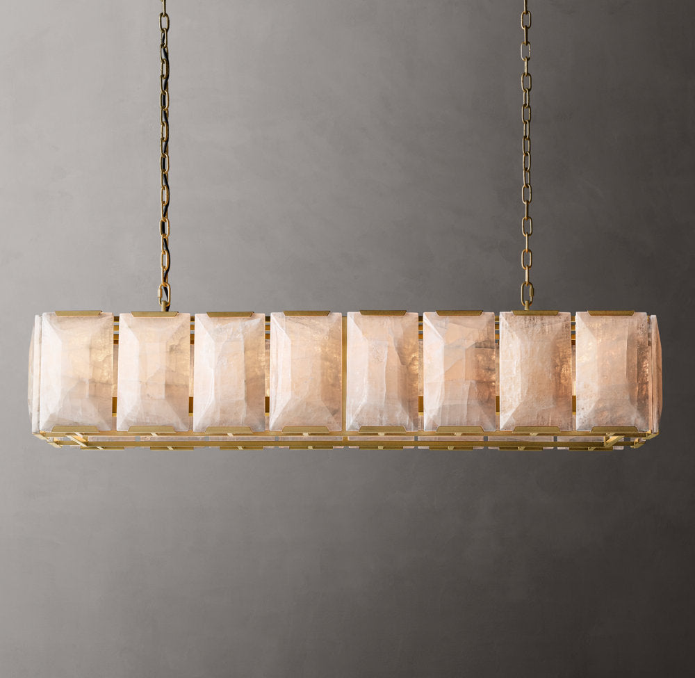 Faceted Calcite Gallery Chandelier