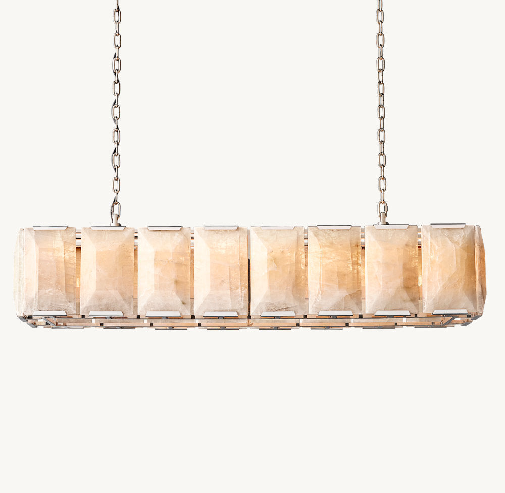 Faceted Calcite Gallery Chandelier