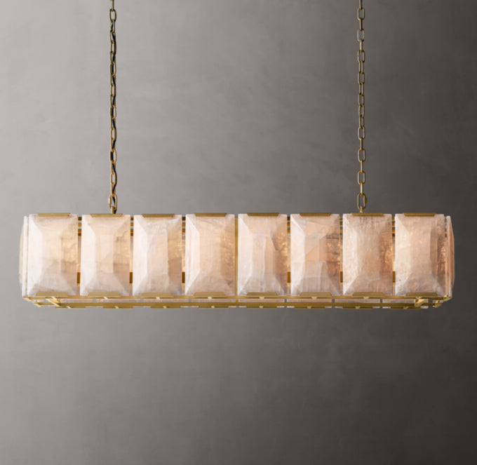 Faceted Calcite Gallery Chandelier