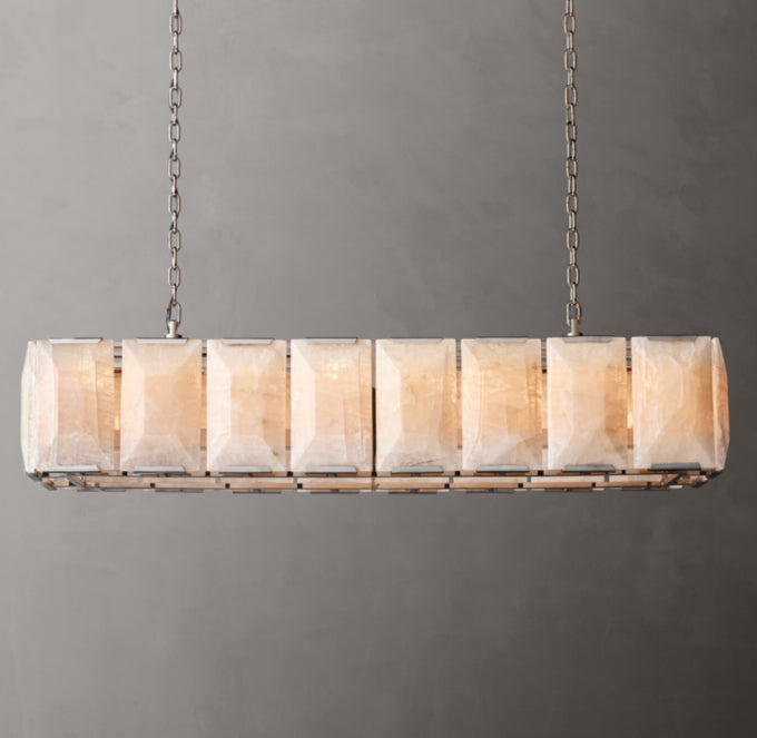 Faceted Calcite Gallery Chandelier