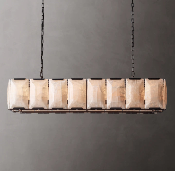 Faceted Calcite Gallery Chandelier