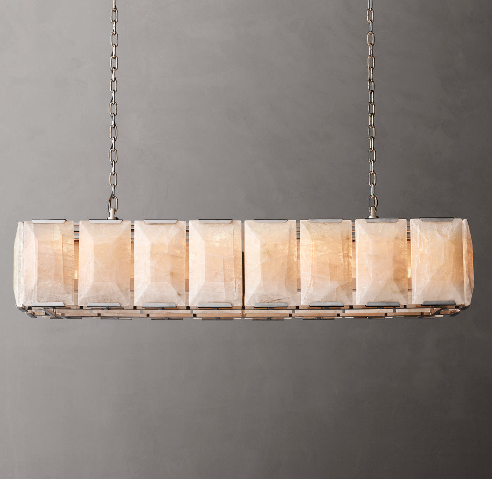 Faceted Calcite Gallery Chandelier