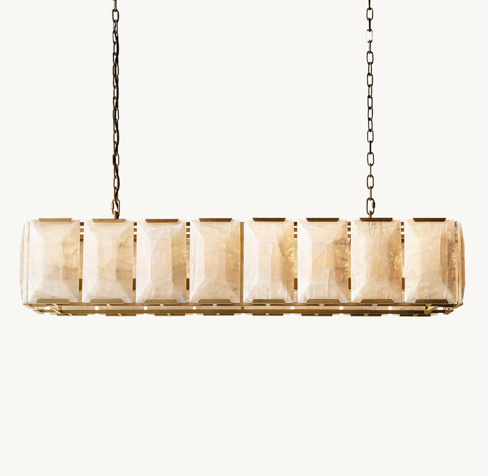 Faceted Calcite Gallery Chandelier