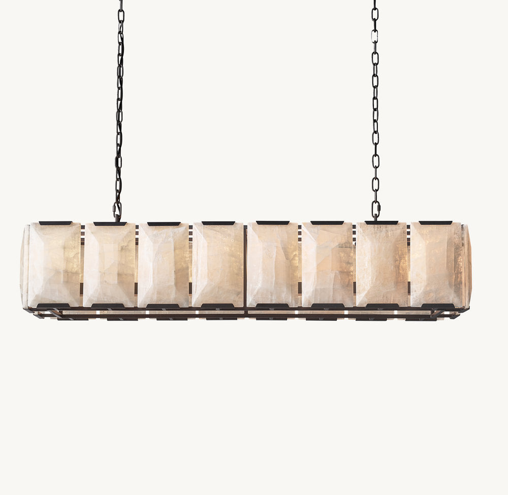 Faceted Calcite Gallery Chandelier