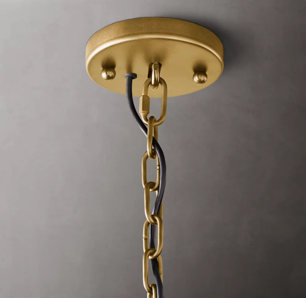 Faceted Calcite Ring Chandelier