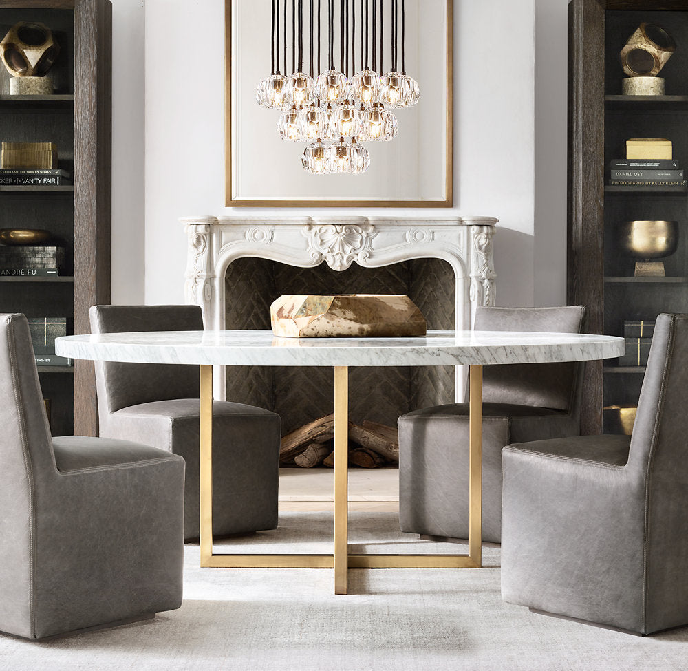 Faceted Crystal Orb Cluster Chandelier