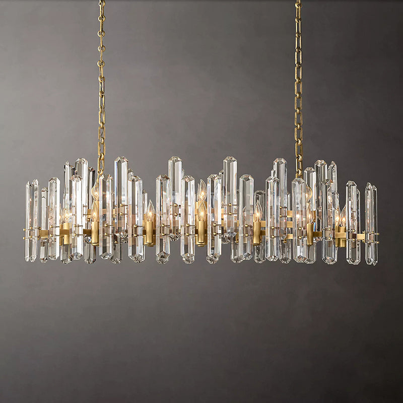 Bonnington Solid Brass Lamp Body Chandelier 54"