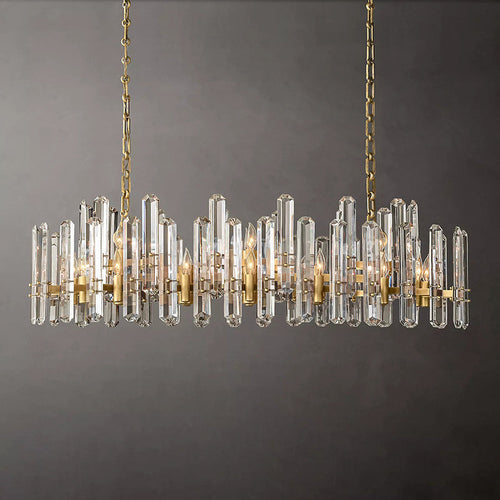Bonnington Solid Brass Lamp Body Chandelier 54"