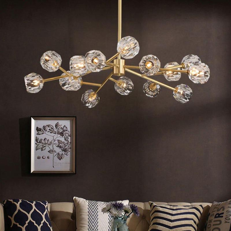 Boule De Crystal Ball Clear Glass Round Chandelier 36"